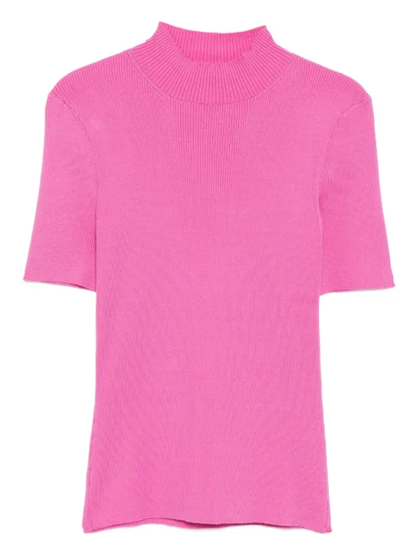 Oscar de la Renta Turtleneck Top in Pink