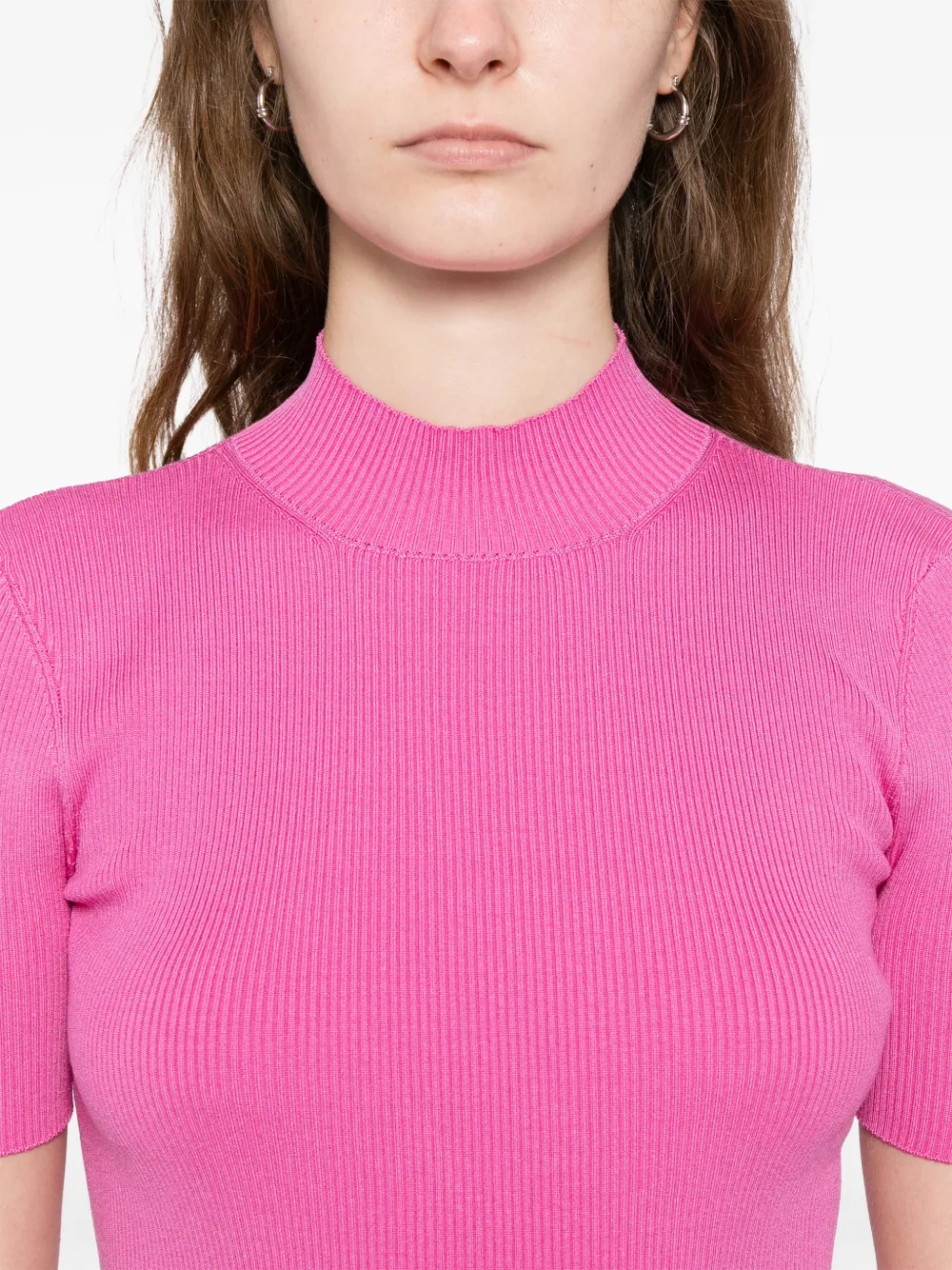 Oscar de la Renta Top met col Roze