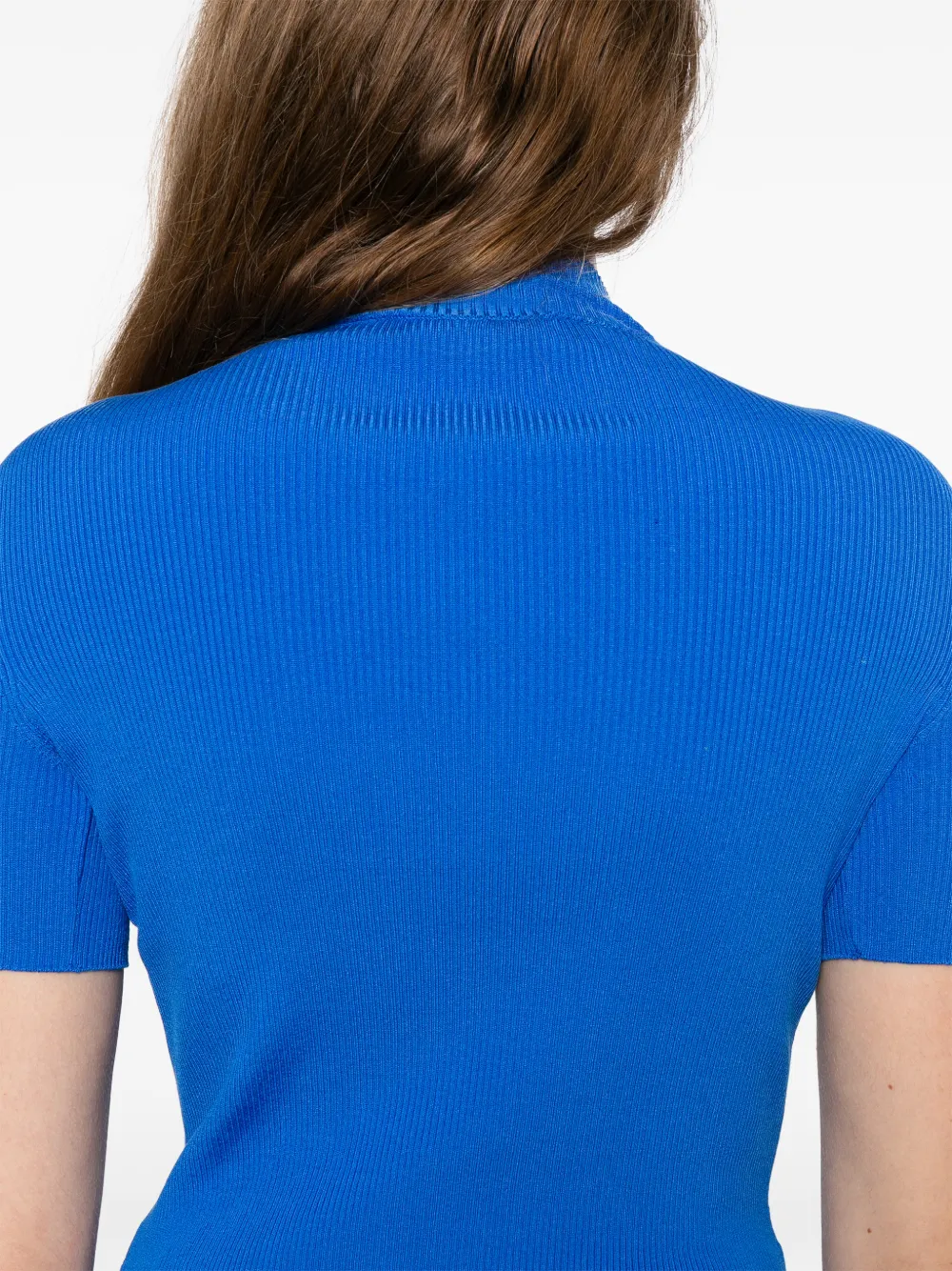 Oscar de la Renta Top met col Blauw