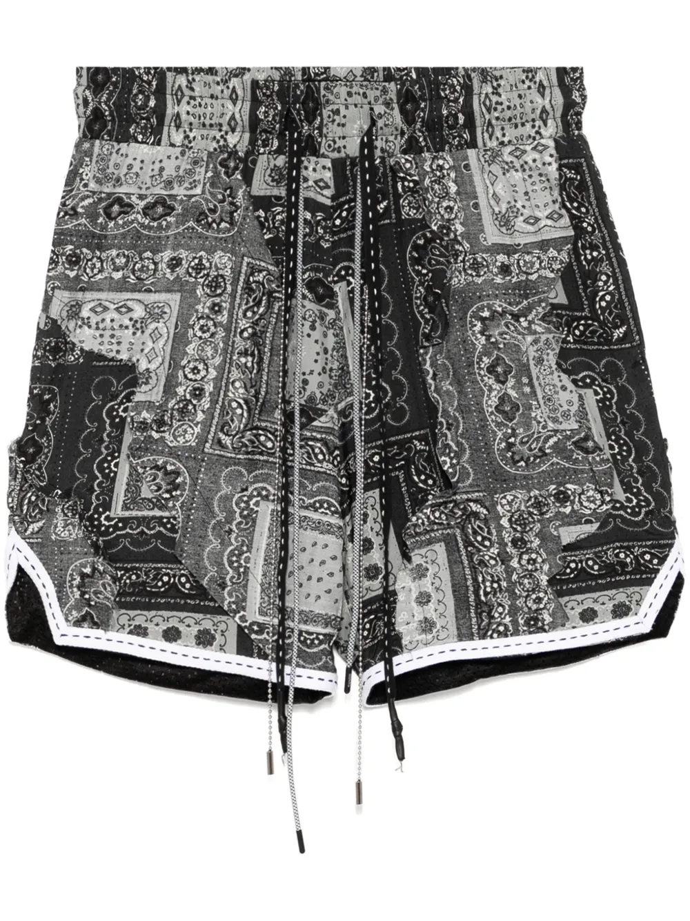 Mostly Heard Rarely Seen Cut-Me-Up shorts met paisley-print Grijs