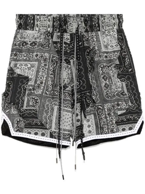Mostly Heard Rarely Seen bermudas con aberturas y motivo de cachemira