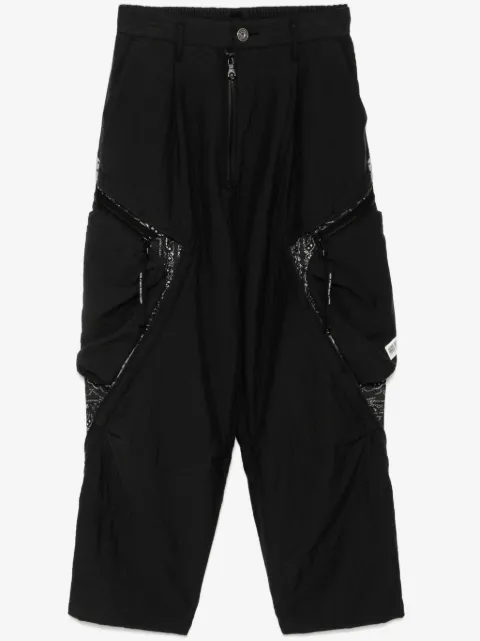 Mostly Heard Rarely Seen patch paisley cargo trousers