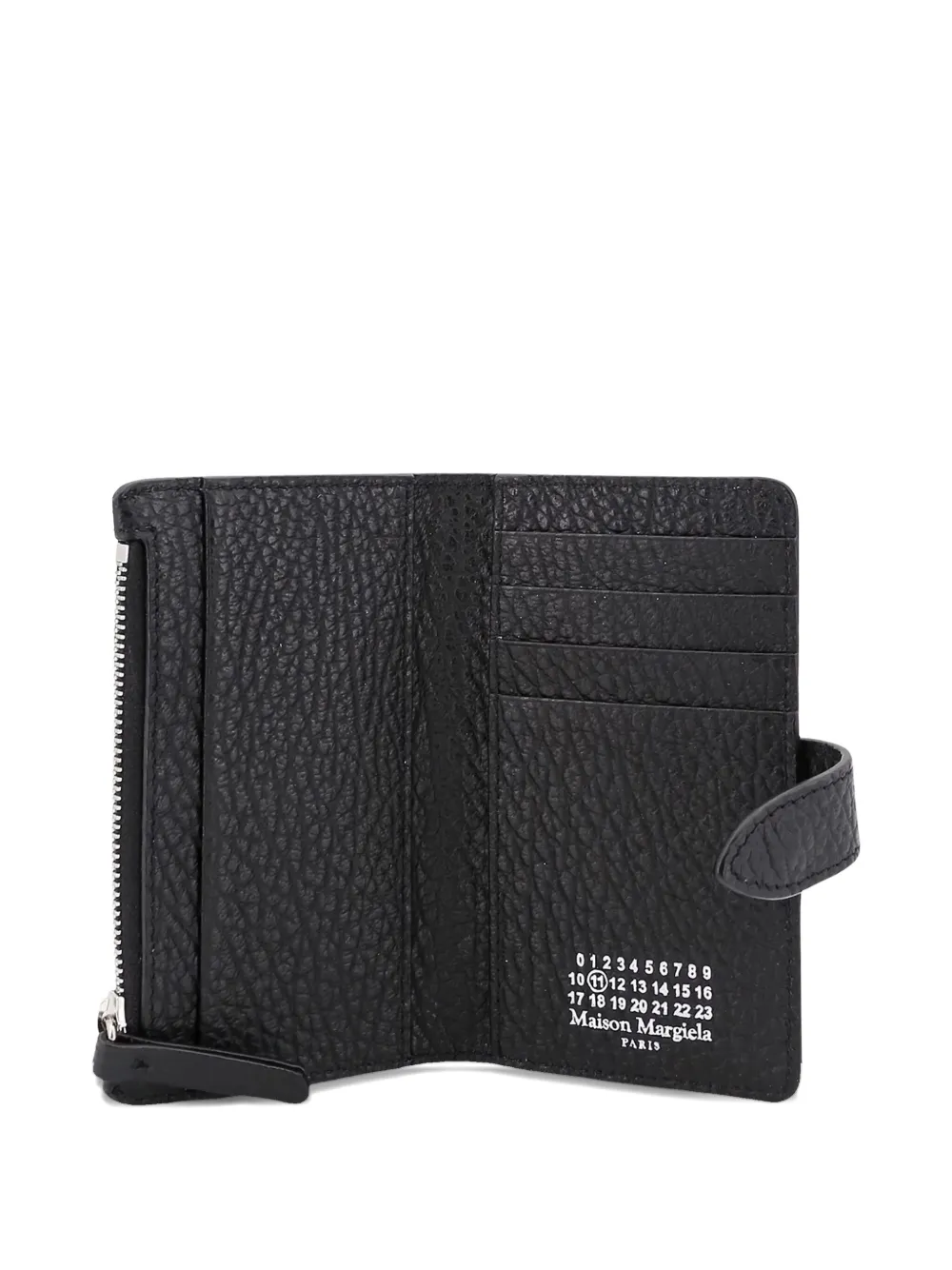 Maison Margiela Portemonnee met vier stiksels en rits Zwart