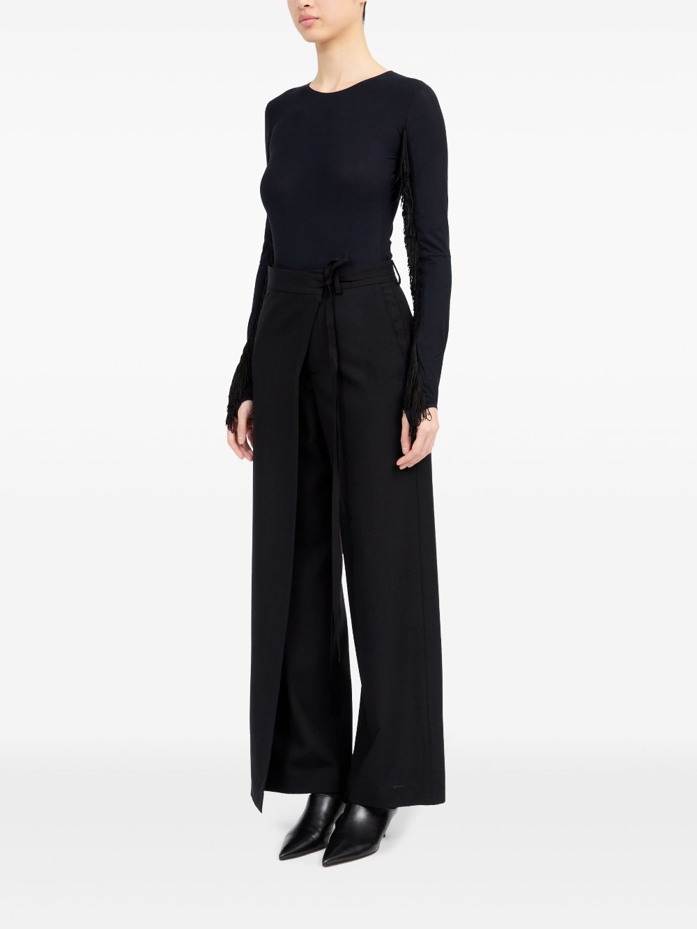 MM6 Maison Margiela single-stitch logo flared trousers Women