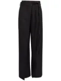 MM6 Maison Margiela single-stitch logo flared trousers - Black