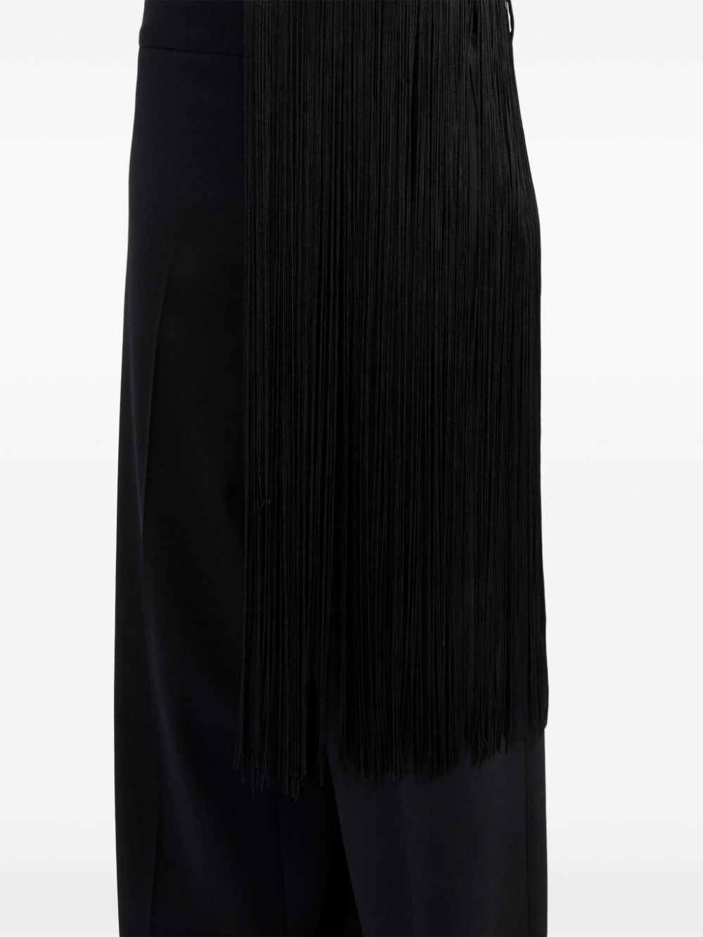 MM6 Maison Margiela fringe-detailing flared trousers Women