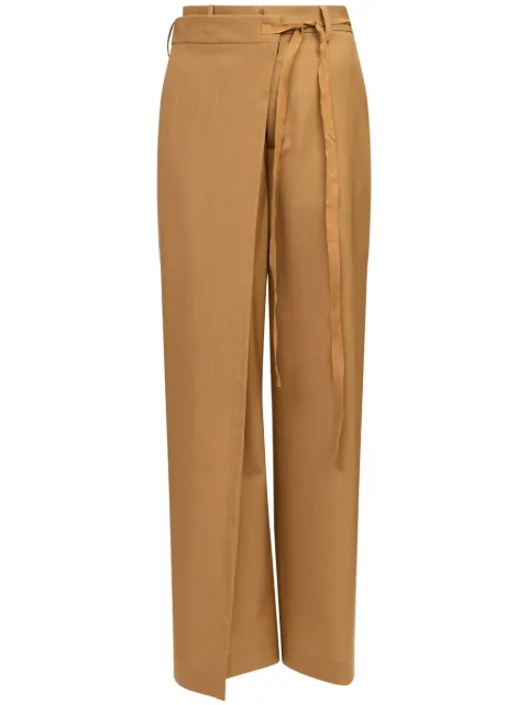 MM6 Maison Margiela wrap-design flared trousers 