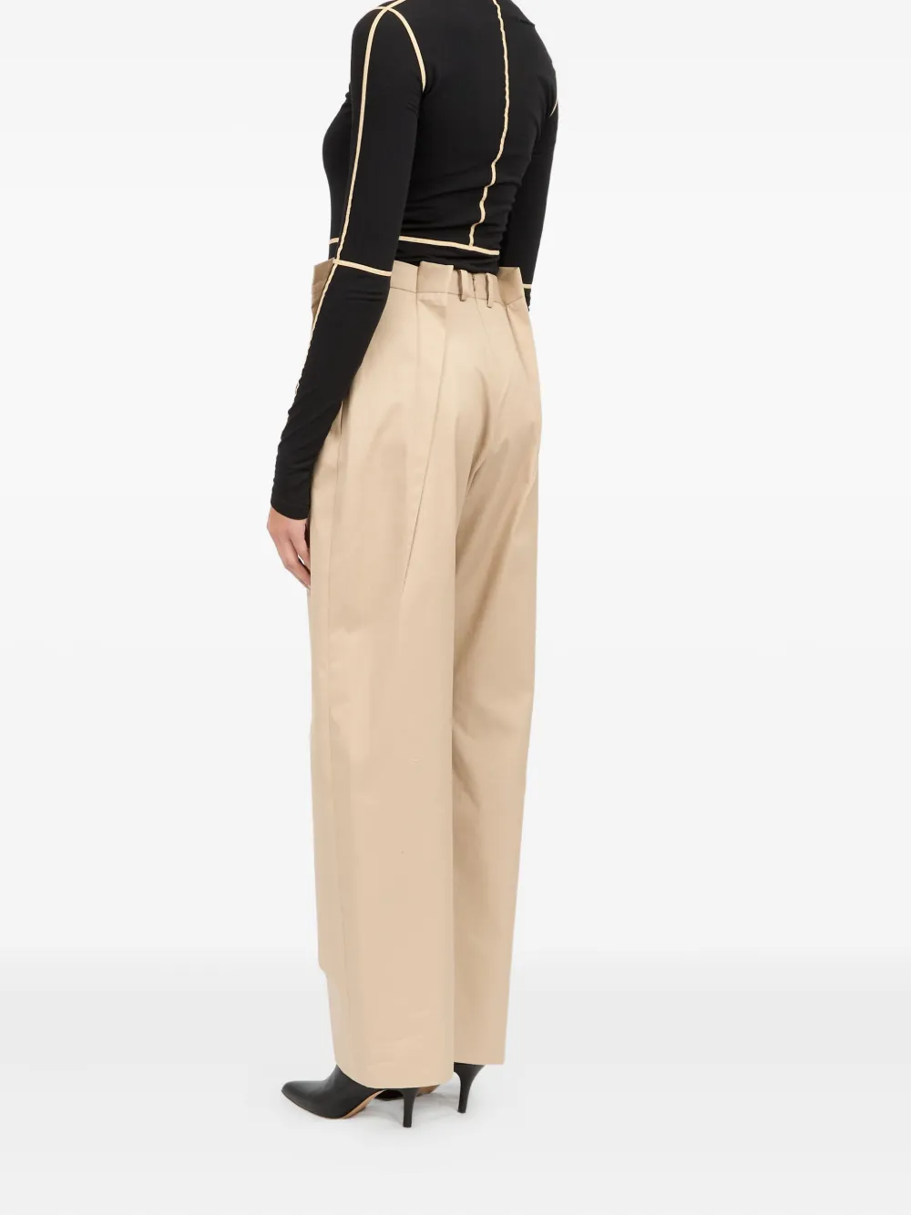 MM6 Maison Margiela Asymmetrische broek Beige