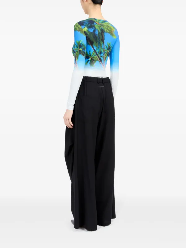 MM6 Maison Margiela フレアパンツ | ブラック | FARFETCH JP