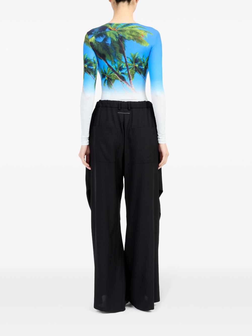 MM6 Maison Margiela single-stitch logo flared trousers Women