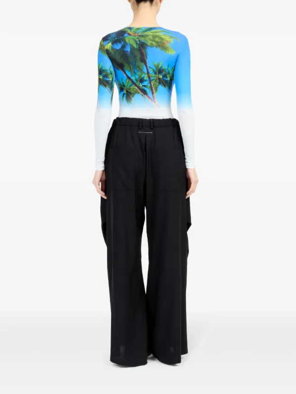 MM6 Maison Margiela フレアパンツ | ブラック | FARFETCH JP