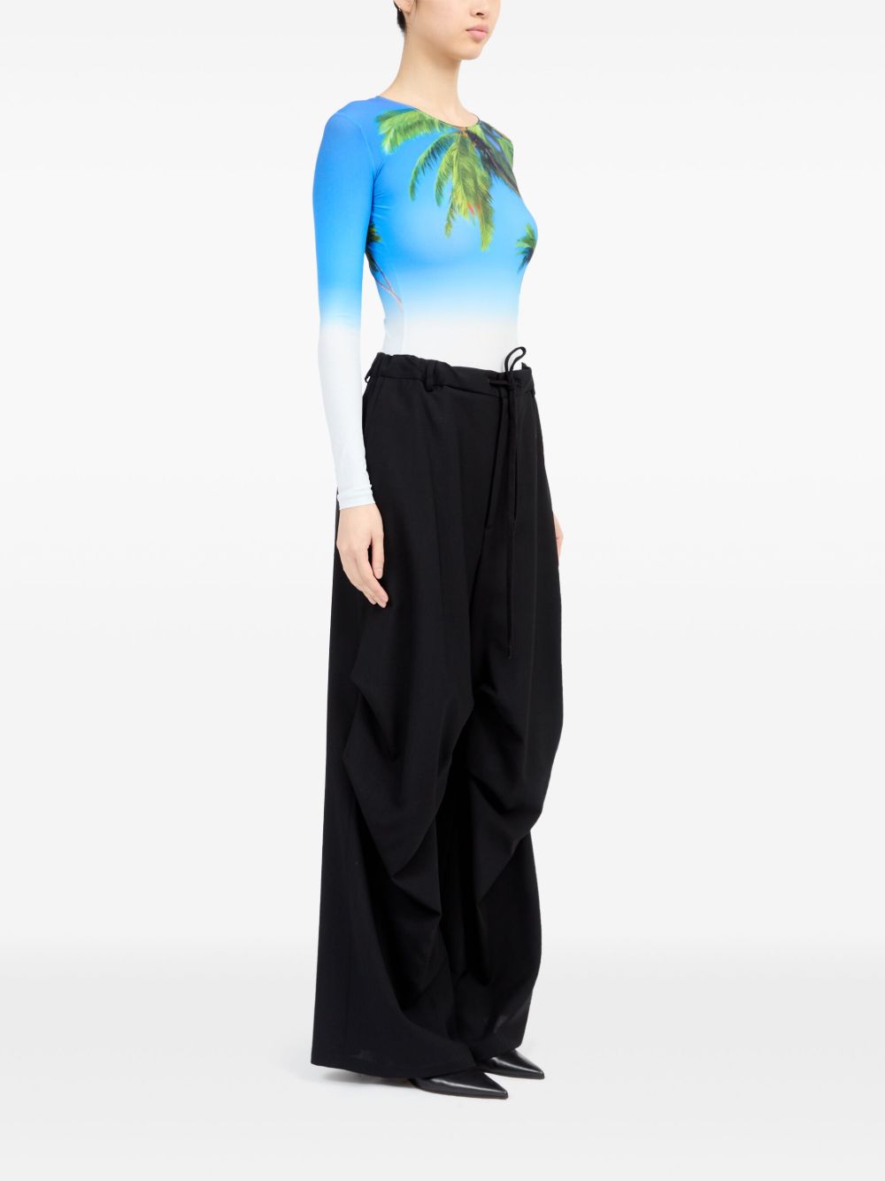 MM6 Maison Margiela single-stitch logo flared trousers Women