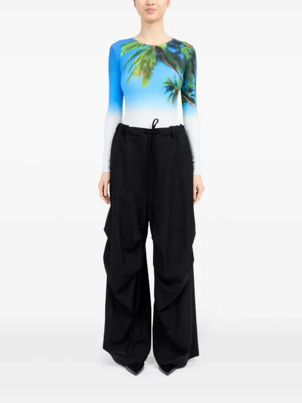 いラインアップ MM6 Maison Margiela フレアパンツ | ブラック | FARFETCH JP パンツ