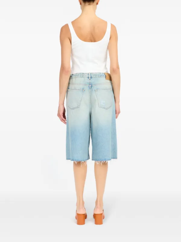 MM6 Maison Margiela ロゴパッチ ショートパンツ | ブルー