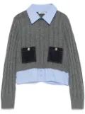 SANDRO layered-effect sweater - Grey