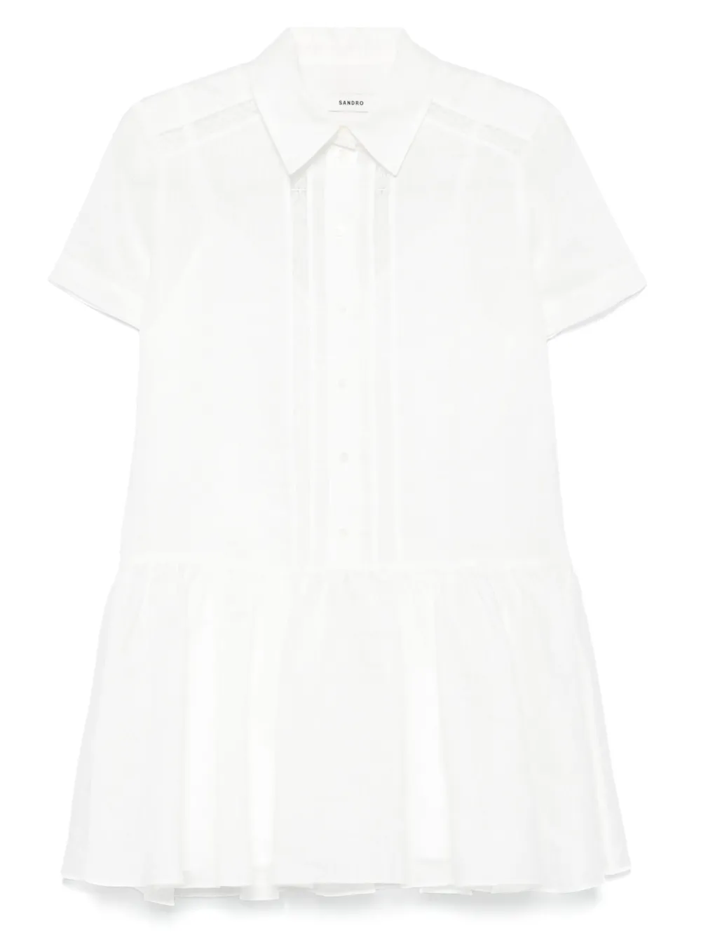 SANDRO Mini-jurk met kanten detail Wit