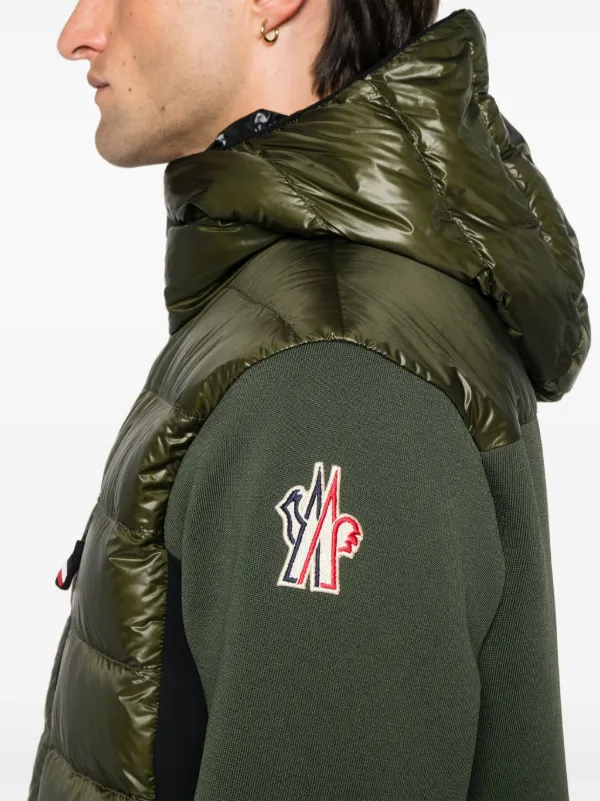 Moncler Grenoble Padded zip up Jacket Green FARFETCH HK