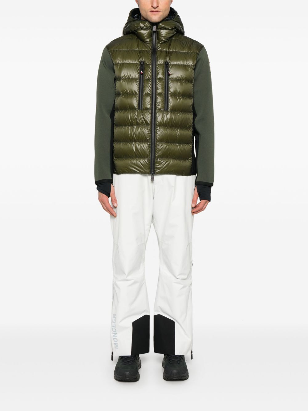 Moncler Grenoble padded zip-up jacket - Groen