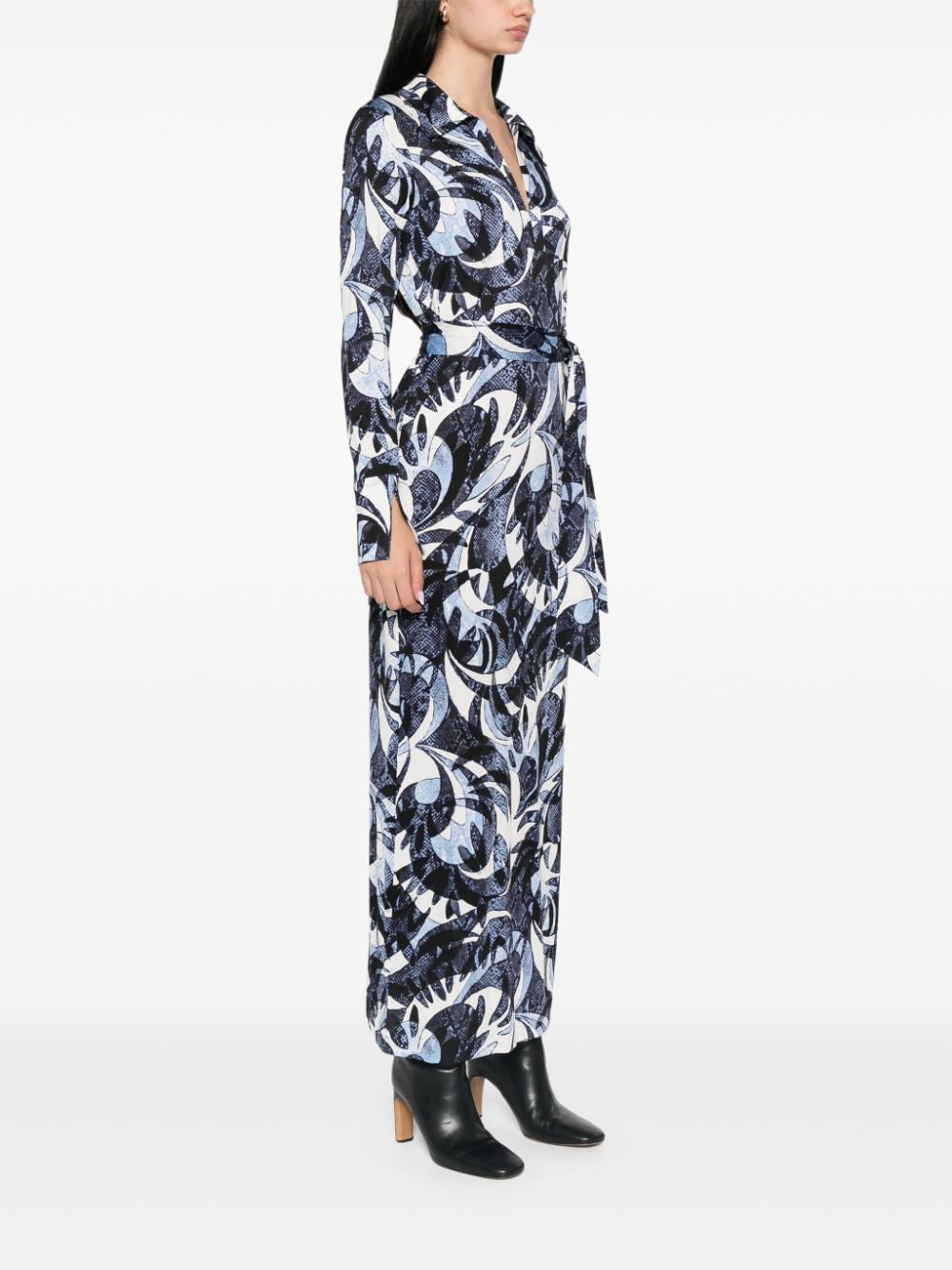 Shop Diane Von Furstenberg Caprera Maxi Dress In Blue