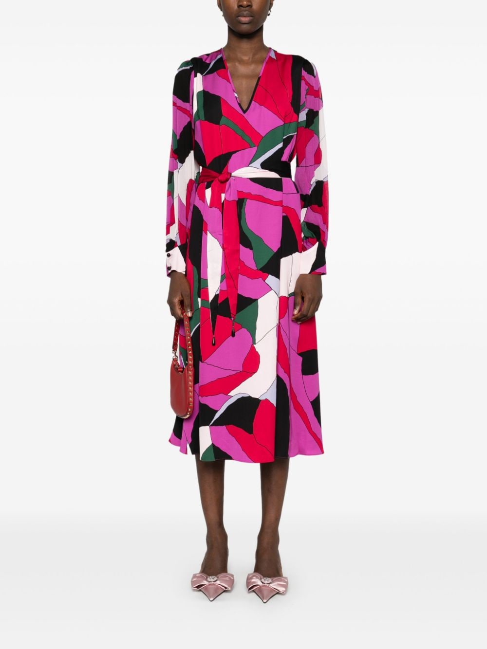 DVF Diane von Furstenberg Abel midi-jurk - Roze