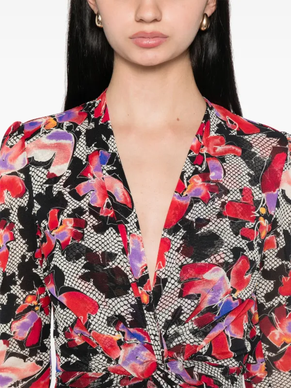 DIANE von FURSTENBERG KASSIA ドレス Kassia Mesh Dress Floral - Diane Von Furstenberg