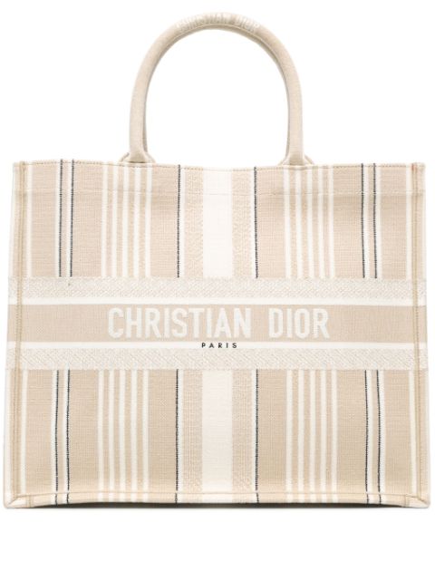 Christian Dior 2020 Large Stripes Book tote bag Women