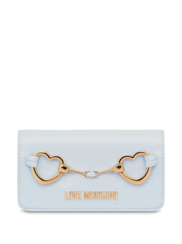 Love Moschino heart-plaque Cross Body Bag White FARFETCH IN