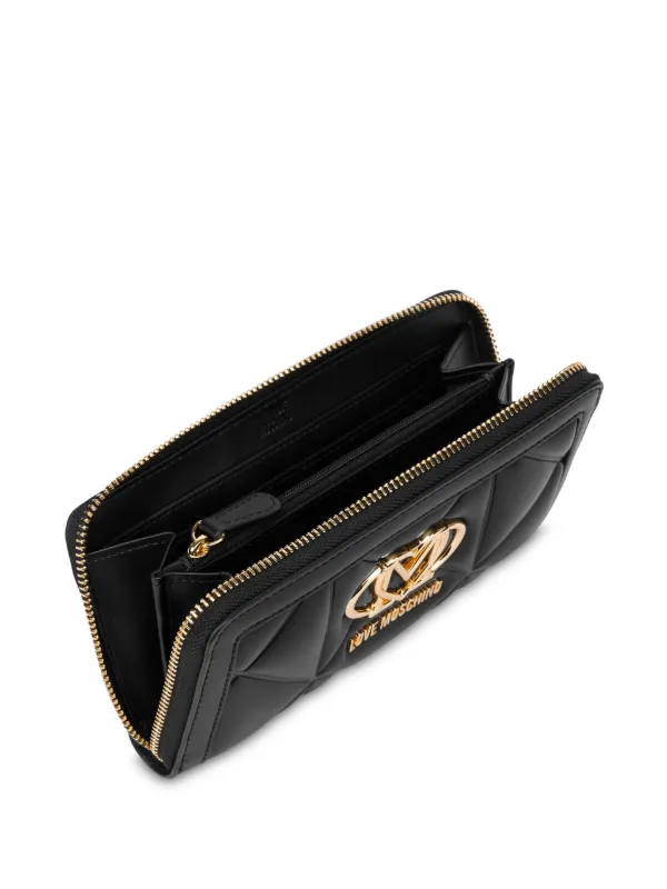Love Moschino logo-plaque Wallet | Black | FARFETCH