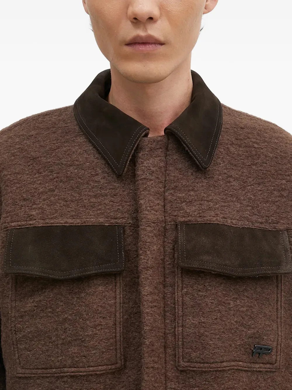Filling Pieces Jack met klepzak en kraag Bruin
