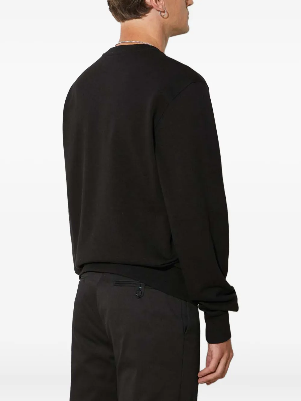 Filling Pieces Sweater met geborduurd logo Zwart