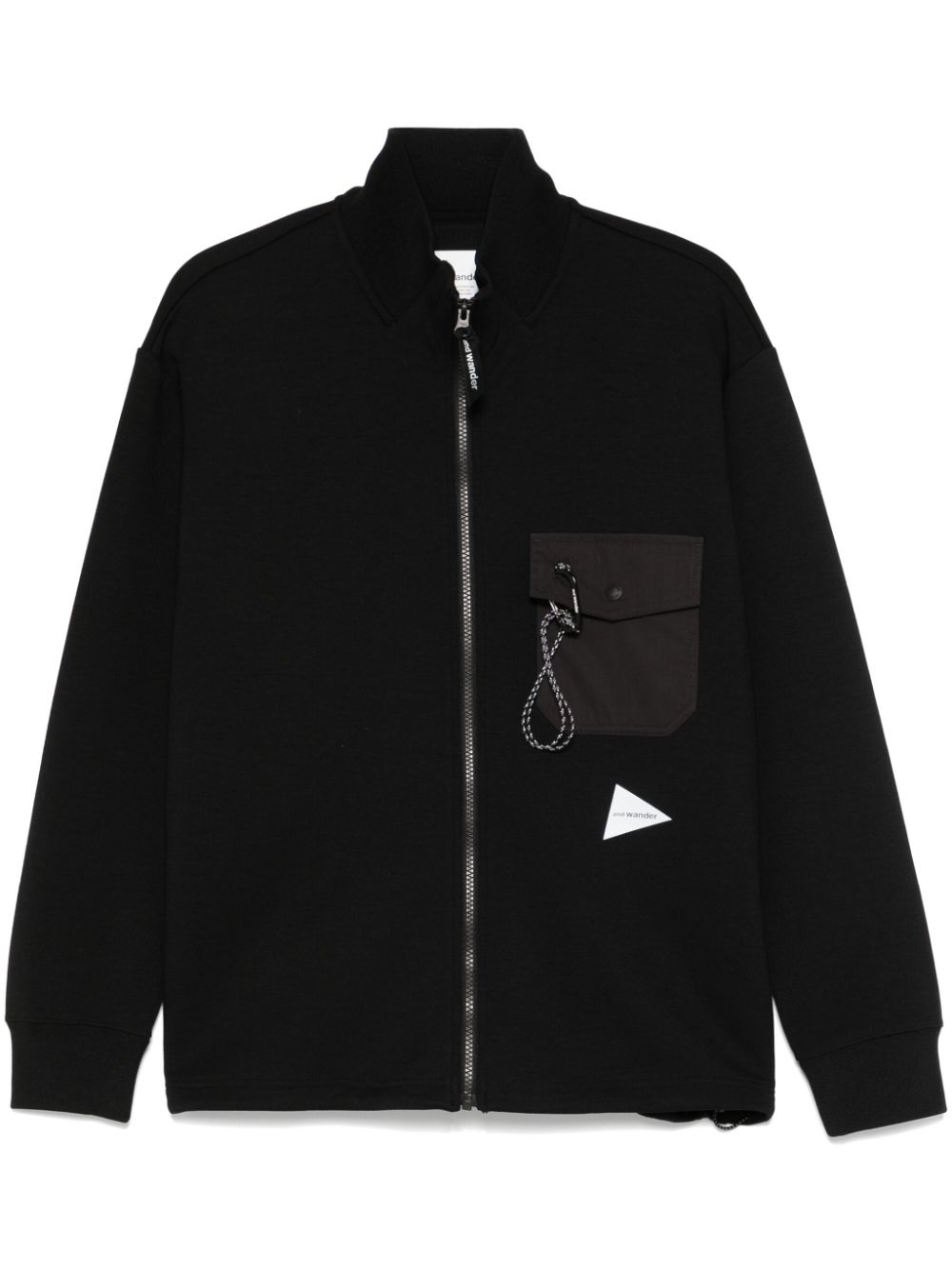 and Wander logo-print jacket - Black