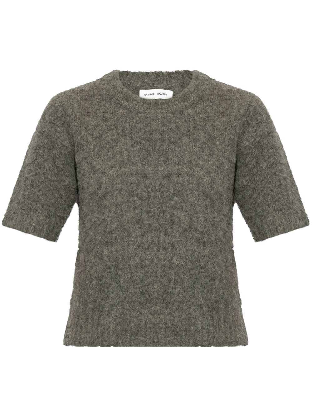 SAMSOE SAMSOE brushed-finish knit top - Grey