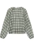 SAMSOE SAMSOE checked blouse - Blue