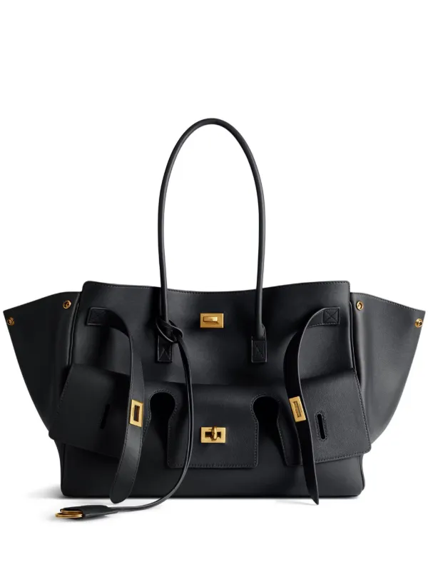 BALENCIAGA バレンシアガ BEL AIR ハンドバッグ クラッチ 関税込 Women's Bel Air Carry All Bag Mini in Black | Balenciaga US