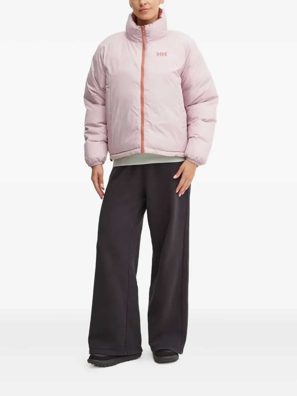 Helly Hansen Yu 23 High-neck Logo Jacket In Pink
