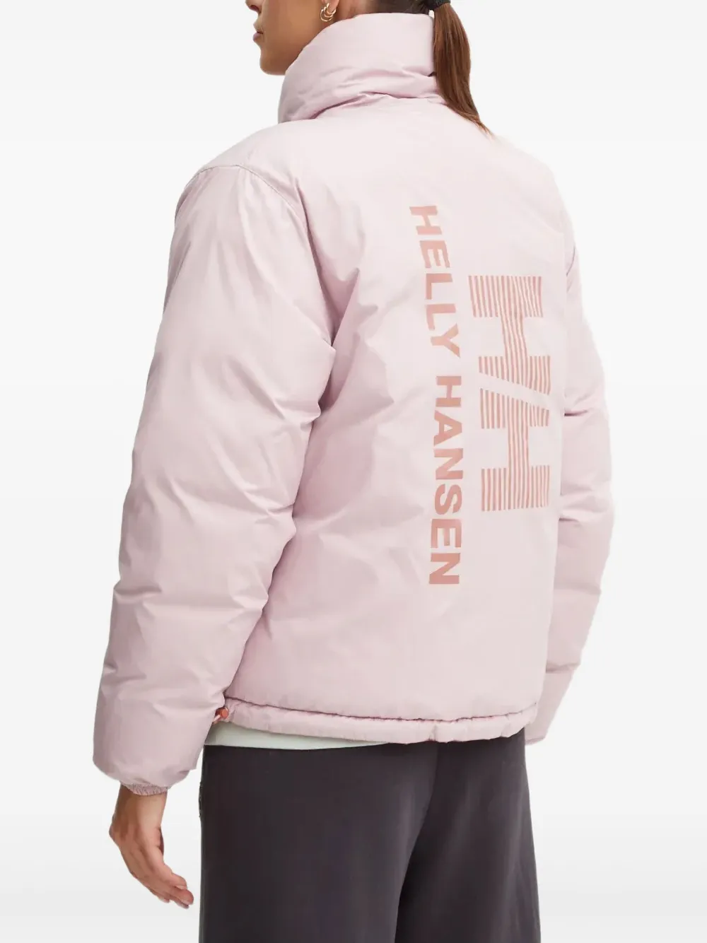 Helly Hansen Yu 23 High-neck Logo Jacket In Pink
