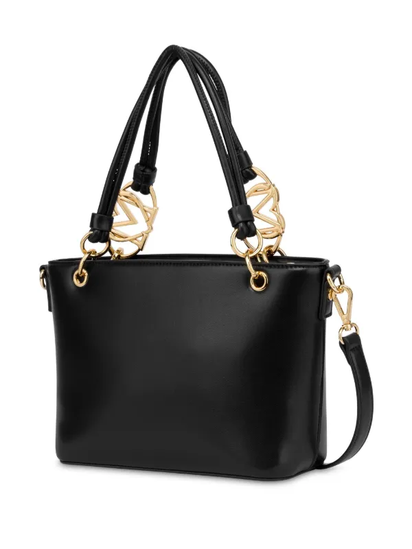 Love Moschino logo-lettering Tote Bag | Black | FARFETCH