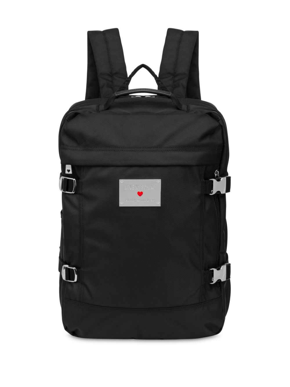 logo-plaque backpack