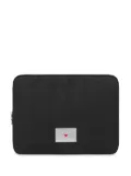 Love Moschino logo-plaque laptop case - Black