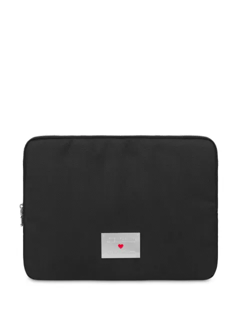 Love Moschino funda para laptop con placa del logo