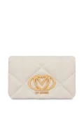 Love Moschino logo-plaque quilted cross body bag - White