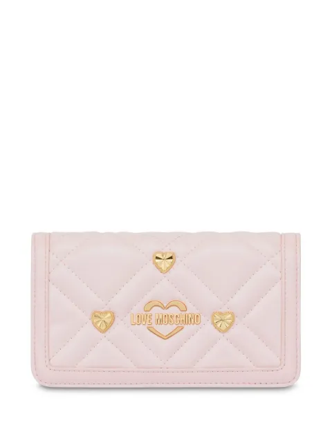 Love Moschino heart-plaque quilted cross body bag