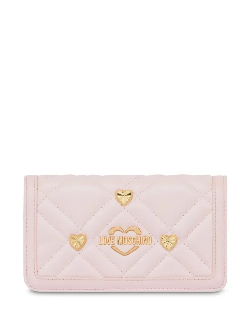 Sac à bandoulière matelassé à plaque cœur - Love Moschino - Modalova