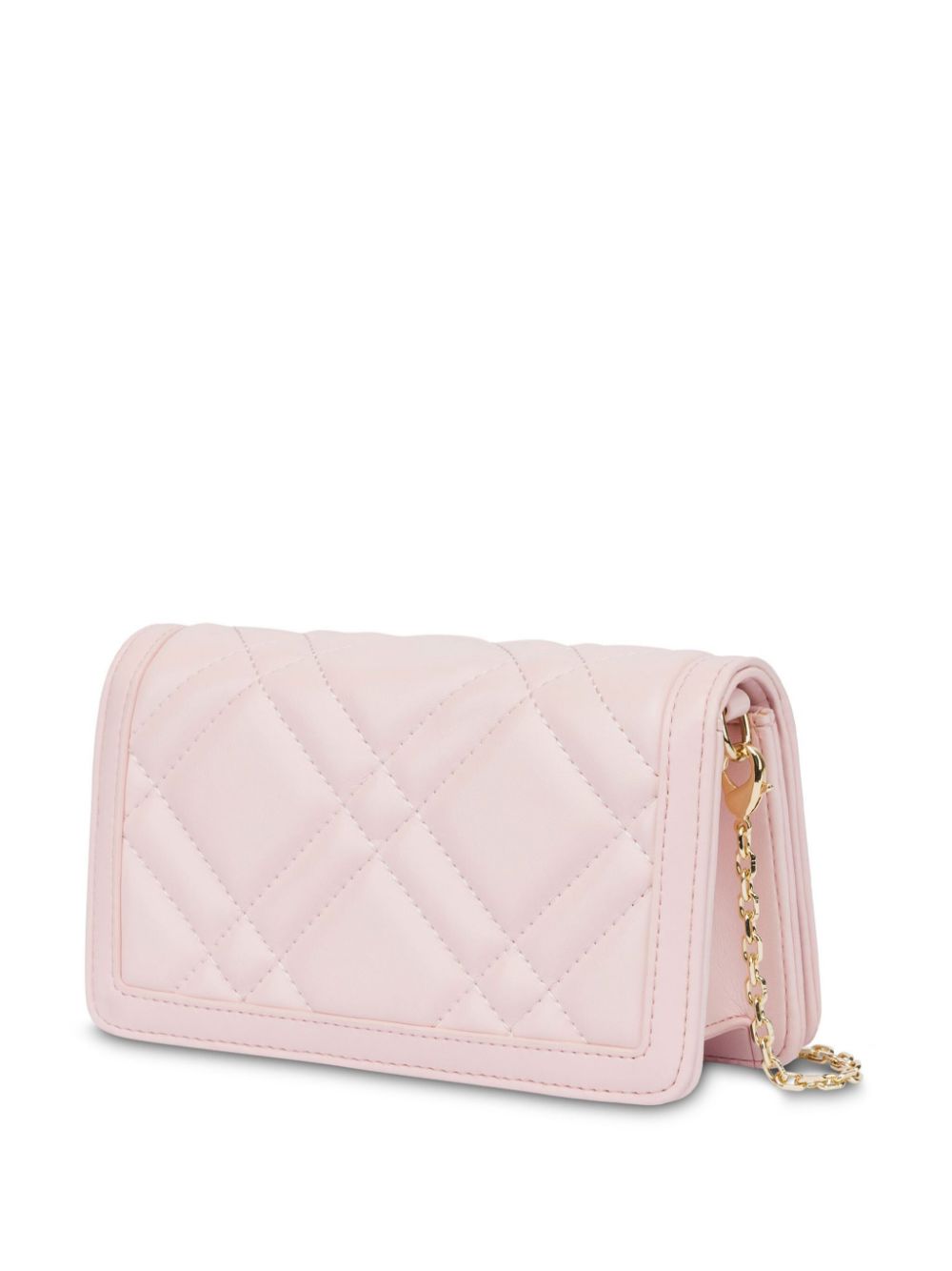 Love Moschino Gewatteerde crossbodytas met hartplakkaat - Roze