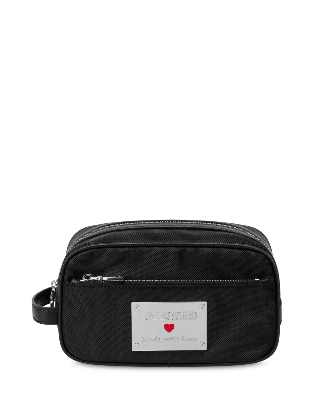 Love Moschino Trousse make up con placca logo - Nero