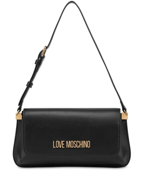 Sac porté épaule à plaque logo - Love Moschino - Modalova