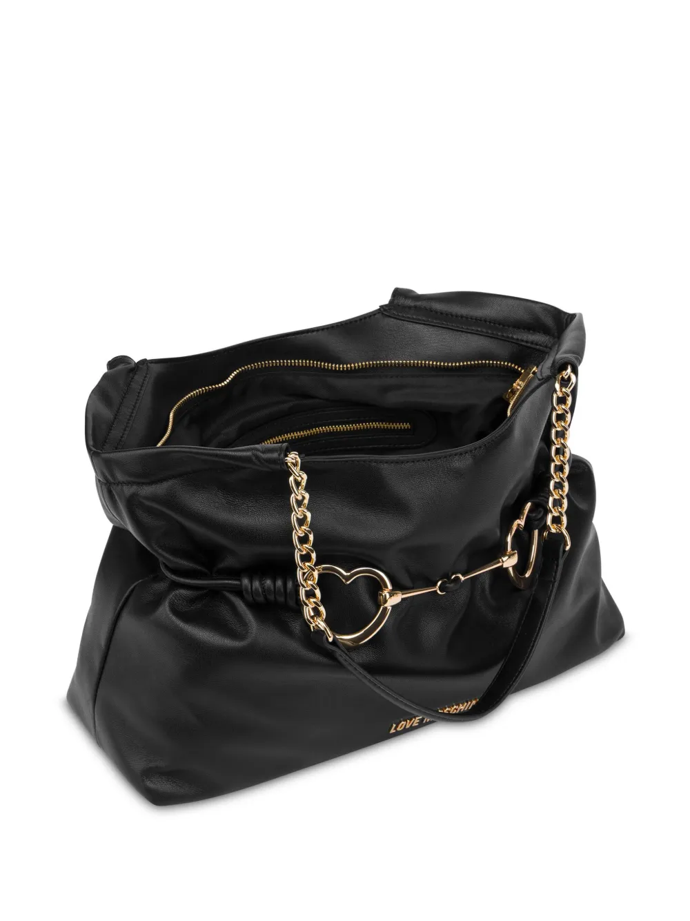 Love Moschino Schoudertas met logo Zwart