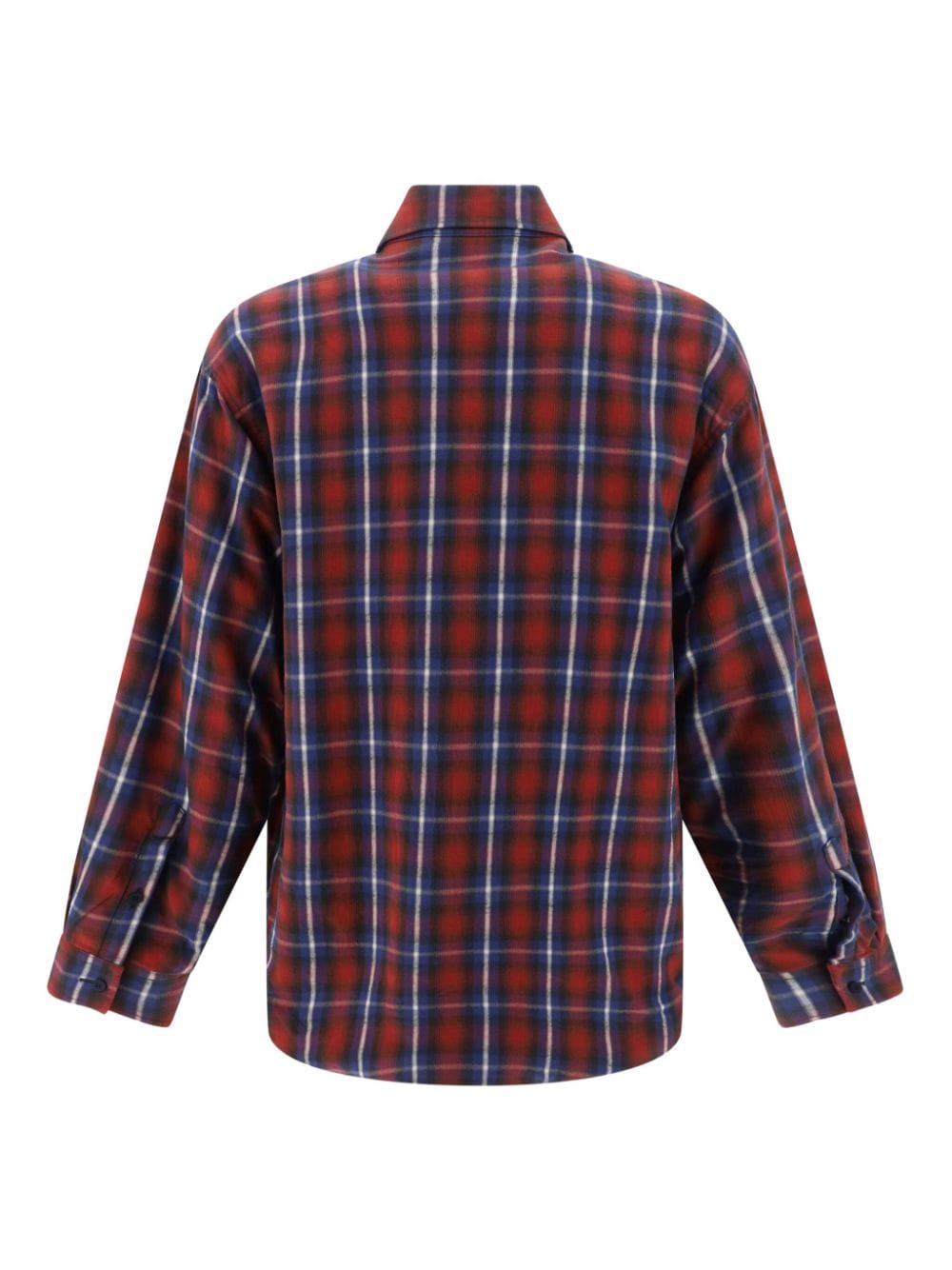 Balenciaga check-print lined shirt - Rood