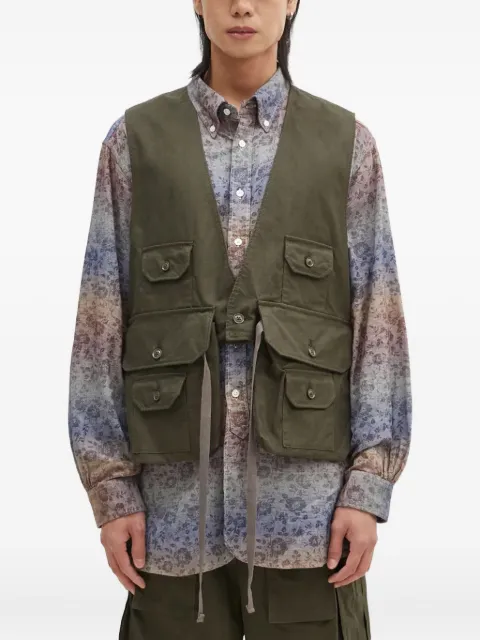 Engineered Garments multi-pocket belted vest