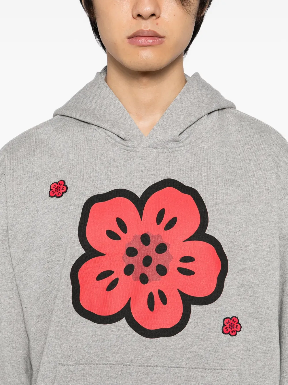 Kenzo Hoodie met Boke-bloem Grijs